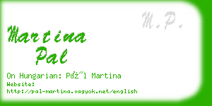 martina pal business card